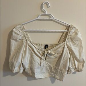 Cream cropped top